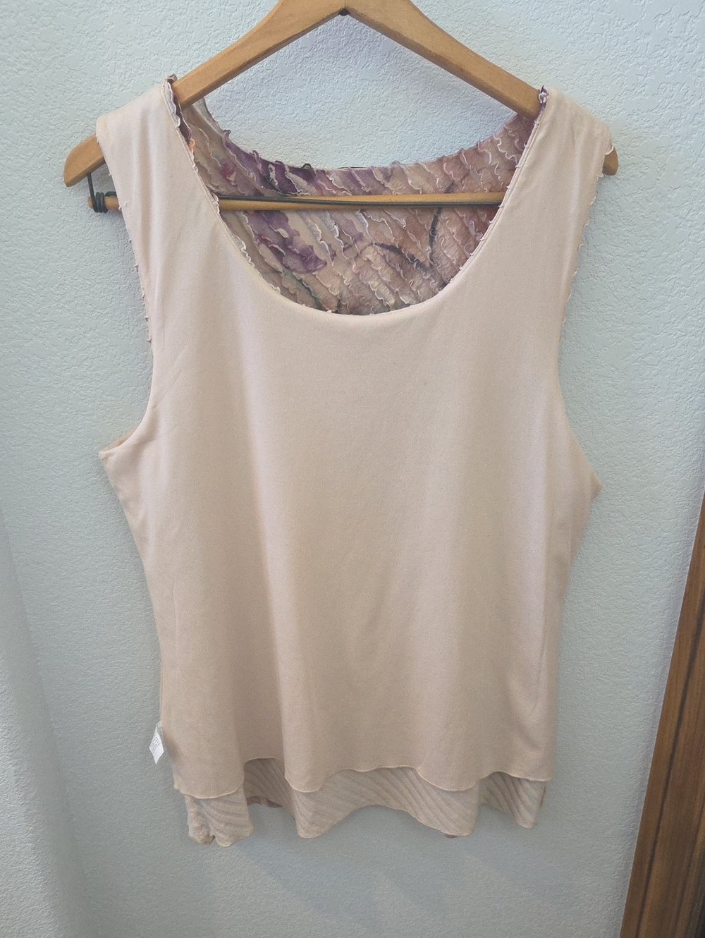 Coldwater Creek Multicolor Pastel Pleated Scoop Neck Tank - Picture 7 of 7